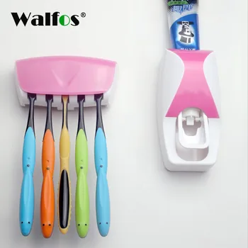 

WALFOS Tooth Brush Holder Automatic Toothpaste Dispenser Toothbrush Holder Toothbrush Wall Mount Stand
