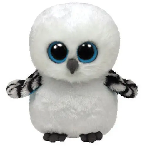 

TY Beanie Boos 6" 15cm SPELLS the White Owl Plush Medium Soft Big-eyed Stuffed Animal Collection Doll Toy with Heart Tag