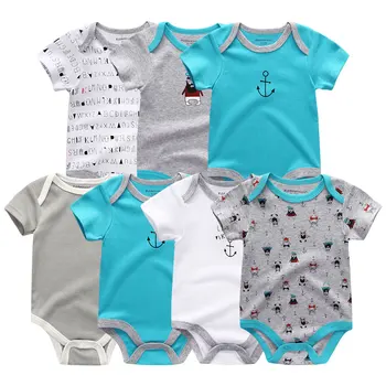 

Newborn Baby Rompers 7 PCS/lot Uniesx baby jumpsuits 100%Cotton Summer Children Clothing Roupa bebe Girls&Boys Baby Clothes