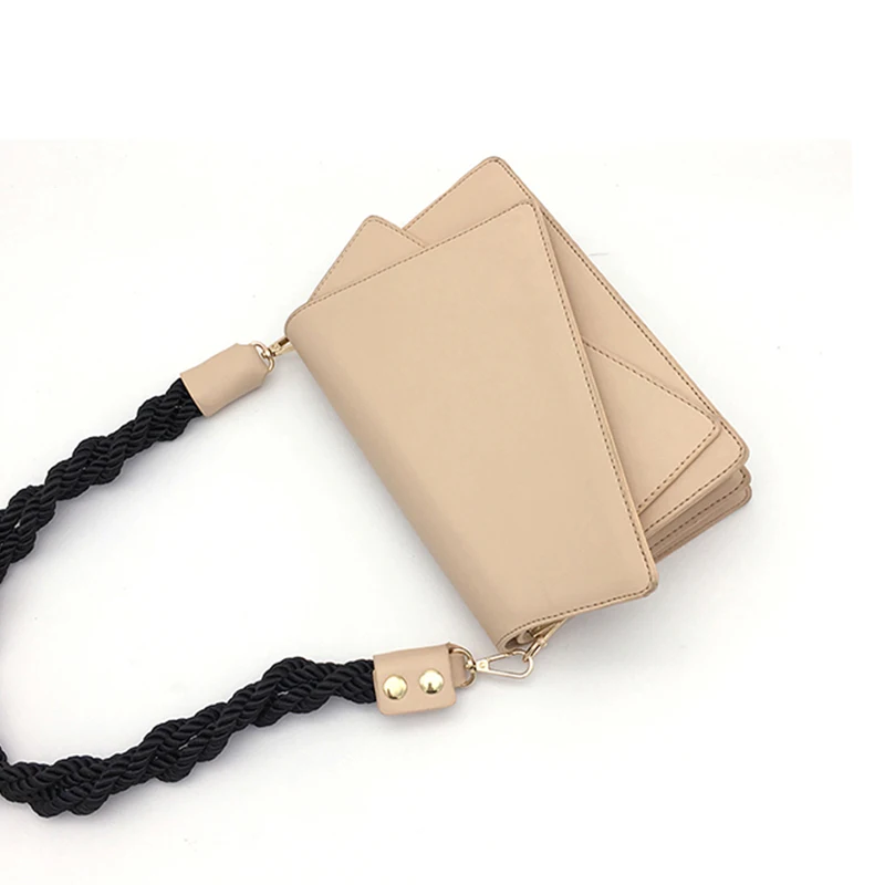 

Irregular Messenger Shoulder Bags for Women Pu Crossbody Bags For Women Braided Strap Luxury Handbags Designer Famous Brand