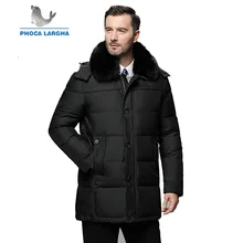 Зимние мужские пуховики, новинка, теплые пальто с меховым воротником, Повседневная парка, мужские длинные толстые пуховики с капюшоном, мужские пальто размера плюс 4XL 5XL