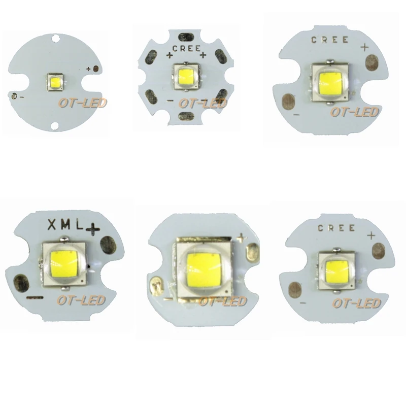 5 STÜCKE CREE XM-L2 XML2 LED T6 U2 10 Watt WEIß Neutral Weiß Warm weiß High  Power Led-strahler mit 12mm 14mm 16mm 20mm PCB für DIY - AliExpress