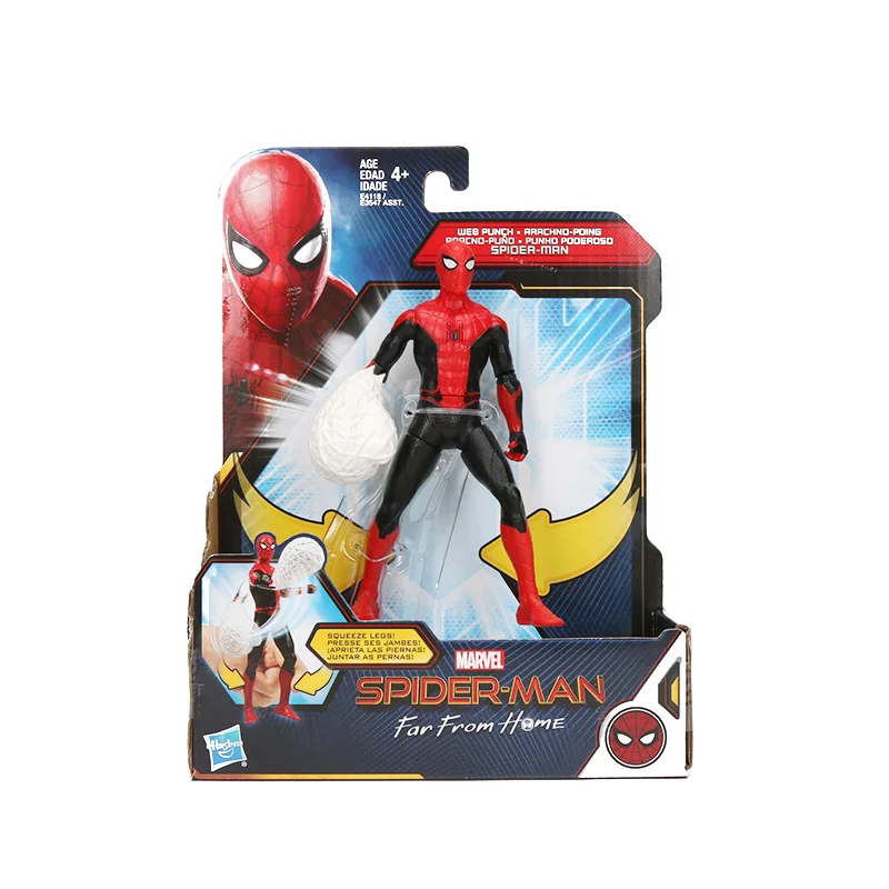 E3547 RED BLACK 14,5 см игрушки Marvel Человек-паук вдали от дома веб-удар ПВХ фигурка Черный Человек-паук Питер Паркер Коллекционная модель куклы - Цвет: E3547 RED BLACK