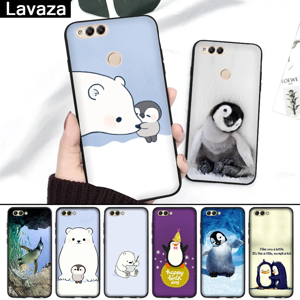 

Lavaza Lovely Penguin Polar Bear Silicone Case for Huawei Honor 6A 7A 3GB Pro 7X 8 Lite 8X 8C 9 Note 10