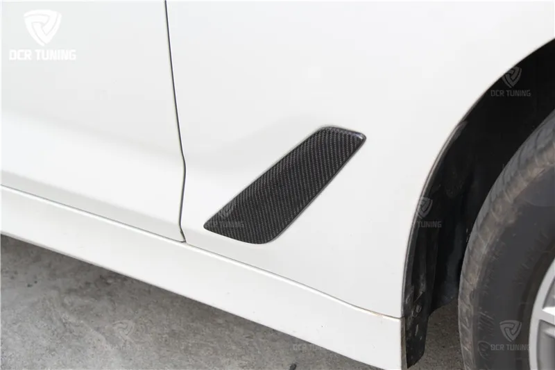 G30 Carbon Fiber Fender Car Front Side Air Vent Cover Trim for BMW 5 Series G30 2017 + (1)