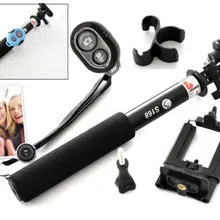 Селфи палка BLUETOOTH затвора дистанционного Телескопический монопод GO-PRO