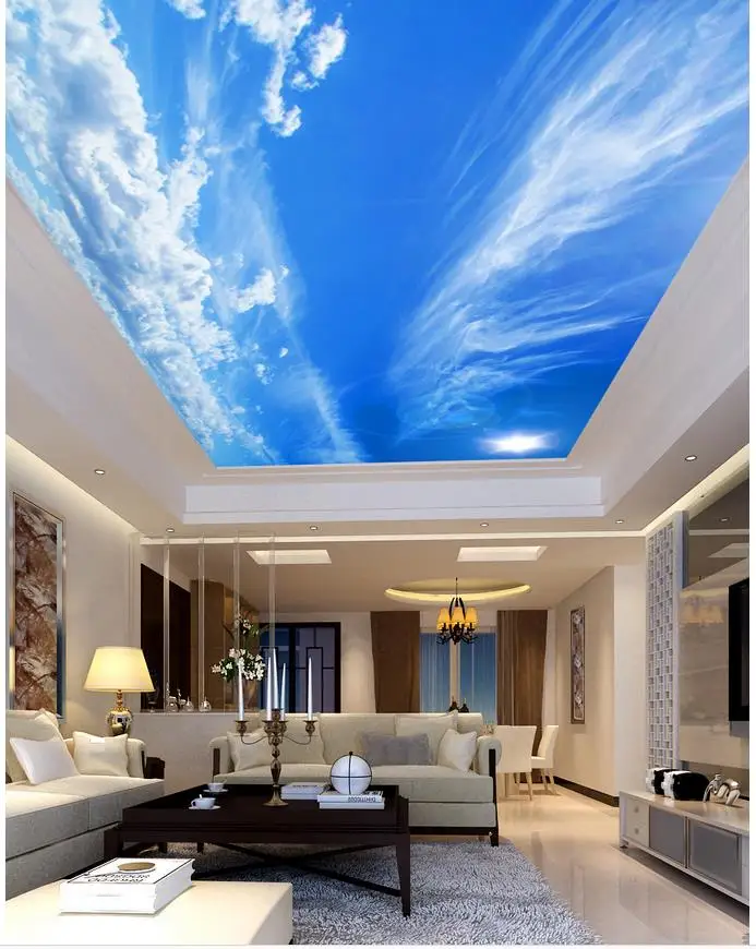 

Ceiling murals wallpaper blue sky Custom 3d mural wallpaper ceilings Home Decoration 3d mural designs