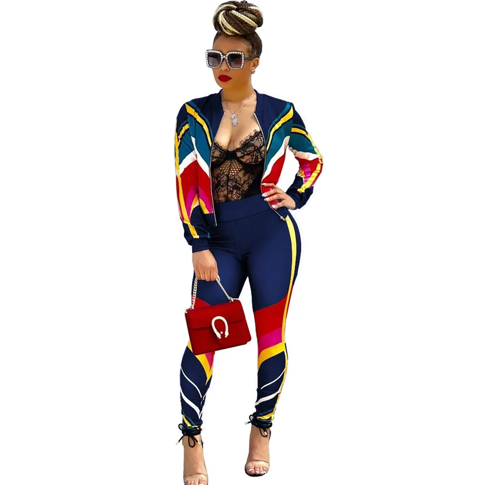 

Popular new African ladies sexy stripes contrast slim body suit