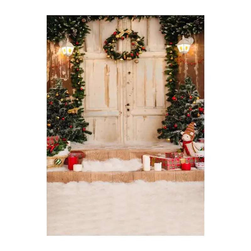 

High qulity Christmas Theme Thin Vinyl Background Waterproof Brick Wall Background Photo Cloth Backdrops for Home decoration