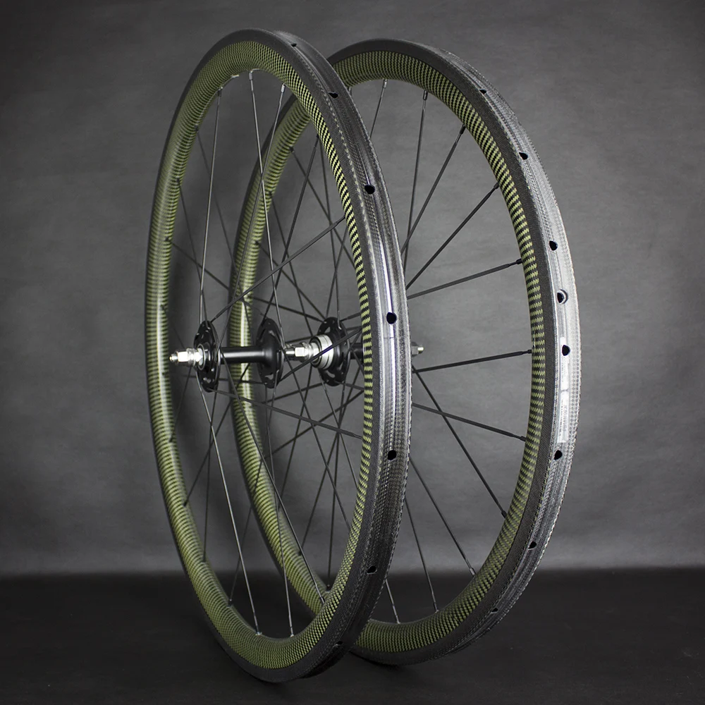 Excellent Carbon Kevlar Track Wheels 700C 30/35/38/50/60/88/90mm Depth Fixed Gear Track Road With 20/24 Holes 3