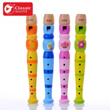 Классический Мир ребенок стиль игрушки для малышей Дети Музыкальные инструменты прекрасные шесть отверстий детские музыкальные инструменты