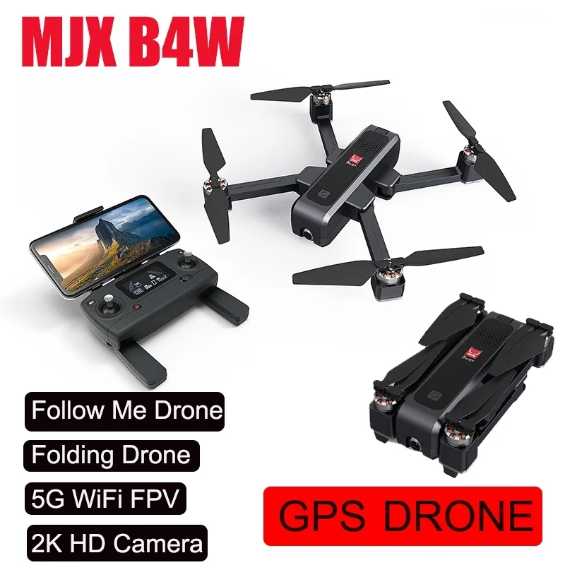 

Foldable RC Drone B4W 5G WIFI FPV GPS RC Quadcopters Brushless Motor with Professional Anti-shake 2K HD Camera Drone