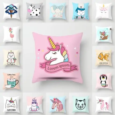 Fashion Flamingo Print Square Throw Pillow Case Polyester Peach Skin Sofa Cushion Cover Décor | Дом и сад