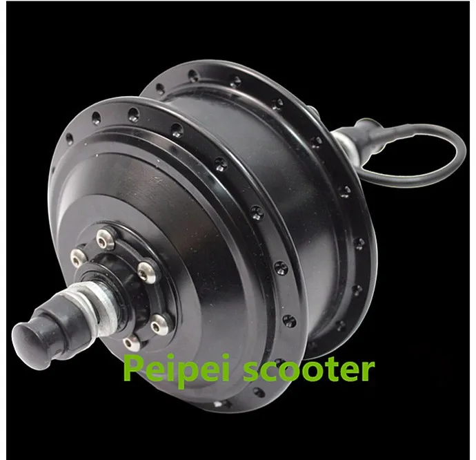 Electric bicycle brushless geared double shaft DC hub motor 36V 250W