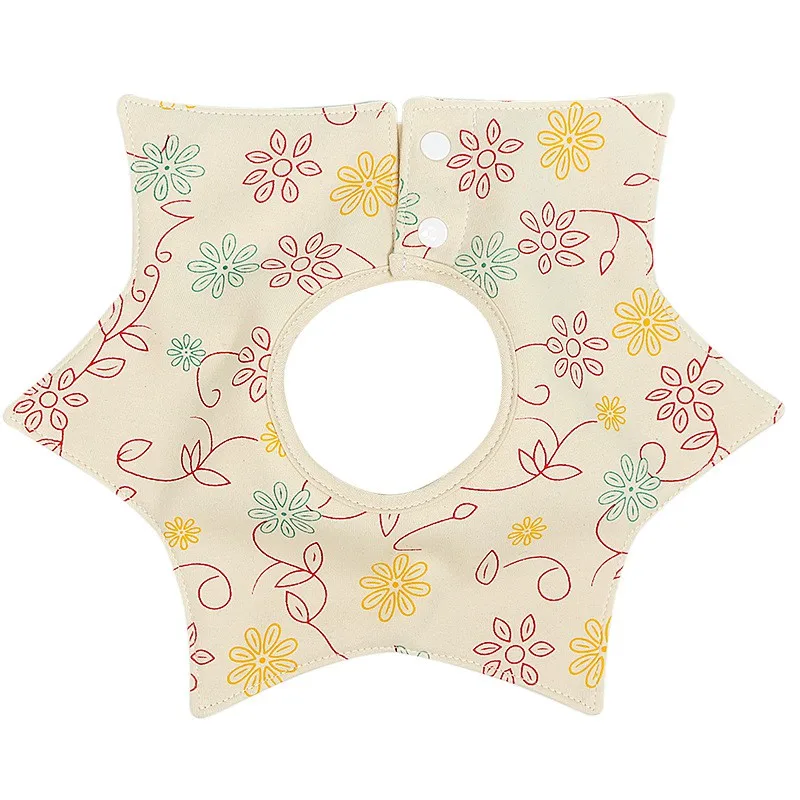 Baby Bibs Kids Baby Accessories Four-layer Waterproof 360 Degree Flower Baberos Baby Stuff Saliva Towel