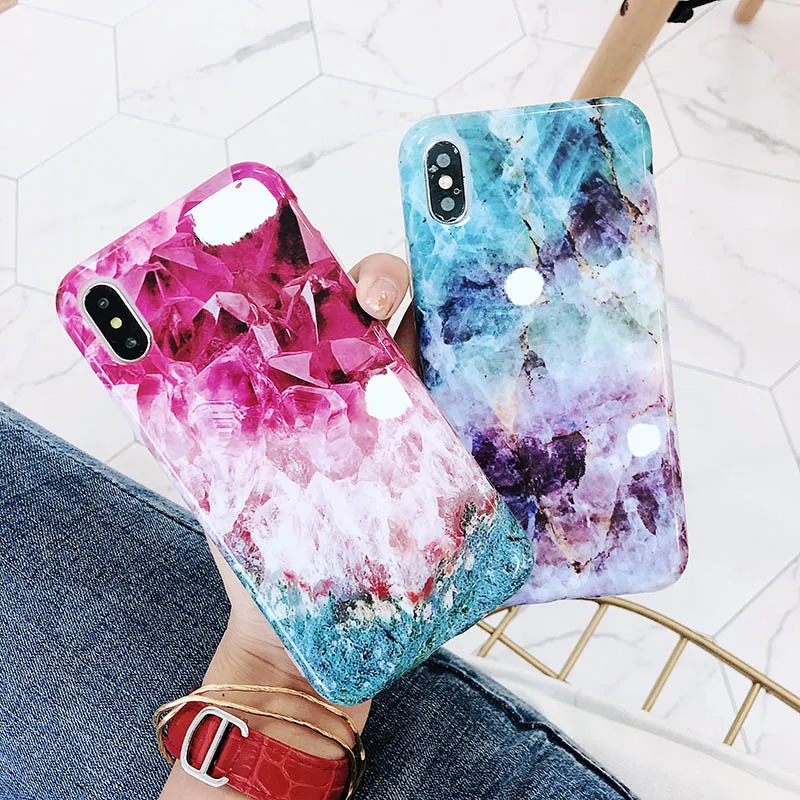 

Glitter Marble Case For iPhone X XR XS MAX 7 8 6 6S Plus 11 Pro Max Soft Silicone TPU Shell Pattern Back Cover Phone Cases Coque