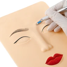 Практика кожи лица 3D Силиконовые Татуировки поддельная кожа для перманентного макияжа Подводка для глаз губ подводка для глаз Косметика Маскарад красота начинающих