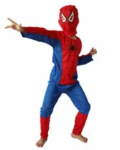 Лидер продаж костюмы на Хэллоуин Человек-паук костюм Для детей Обувь для мальчиков Косплэй одежду по EMS