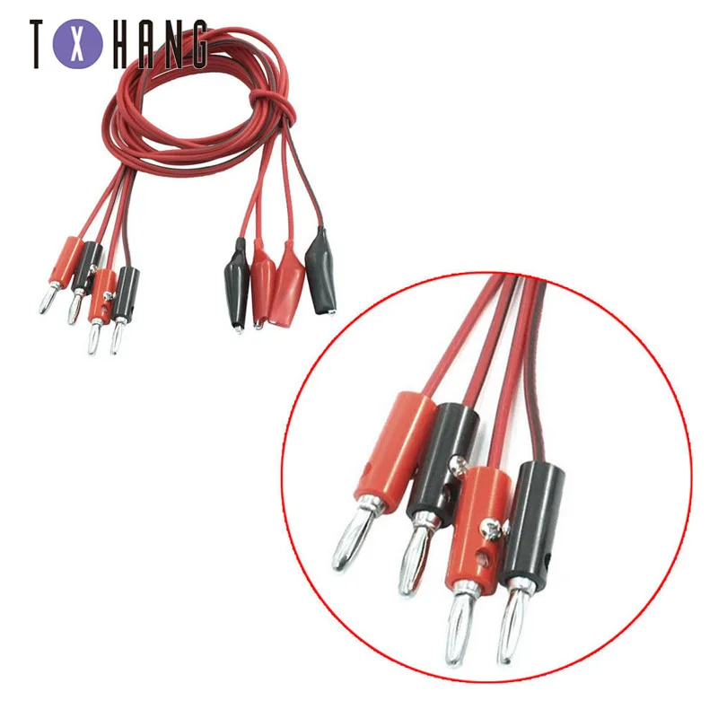 

Alligator Cilp to AV Banana Plug Test Cable Lead Connector Dual Tester Probe Crocodile Clip for Multimeter Measure Tool DIY
