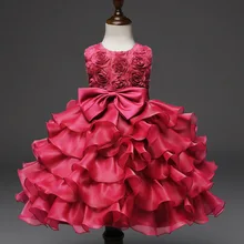 Короткое однотонное торжественное модное платье для девочек милое бальное платье принцессы с бантом до щиколотки мягкое платье без рукавов из полиэстера для девочек