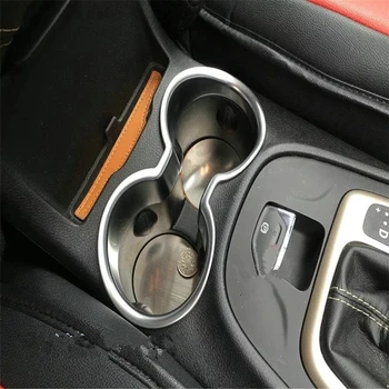 

WELKINRY car auto cover for JEEP Cherokee 2014 2015 2016 2017 ABS chrome stick gear base pedestal front water cup holder trim