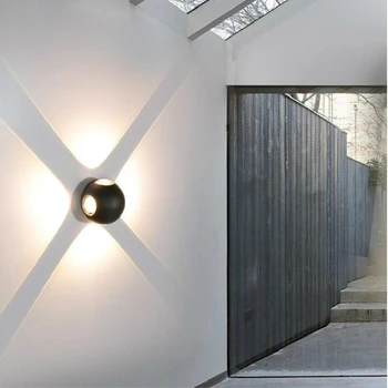 

Modern Lighting Waterproof LED Wall Lamps AC100V/220V Outdoor Light Fixtures Aluminum Sconce Bedroom Decoration