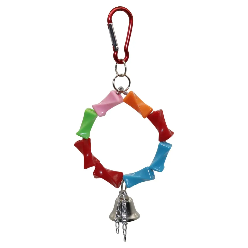 Balancing bird toy Parrot Swing Metal Ring Bird toys bell Parrot toys swing Parakeet bird Cage accessories