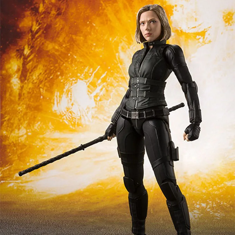 

Marvel Avengers Toys Buster Hero Black widow singular flashing Action Figure toy kid gift