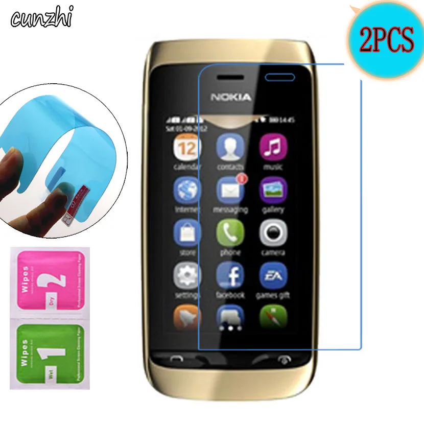 

2PCS Ultra Clear Soft TPU Nano-coated Tempered Explosion proof Screen Protector Film For Nokia Asha 308 310 309