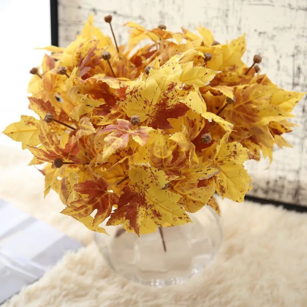 

Artificial Fake Leaf Silver Maple Leaf Simulation Leaves Wedding Home Decor Wedding Decoration Wreath Scrapbooking 19jul11