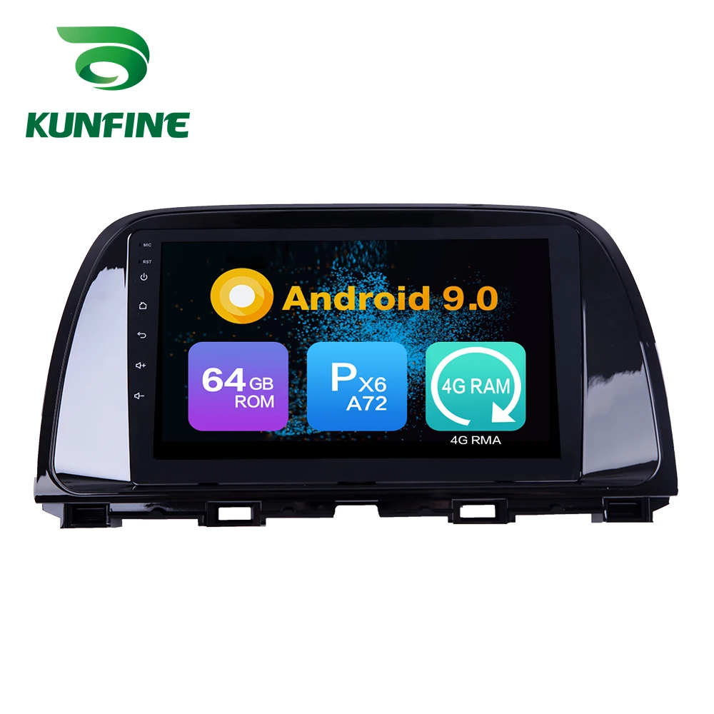 Android 9 0 Ram 4G Rom 64G PX6 Cortex A72 автомобильный DVD GPS мультимедийный плеер стерео для Mazda 6