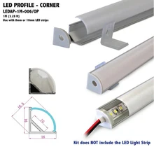 Быстрая 10 шт. V образный угловой алюминиевый светодиодный канал для счетчика Светодиодная лента светодиодная подсветка