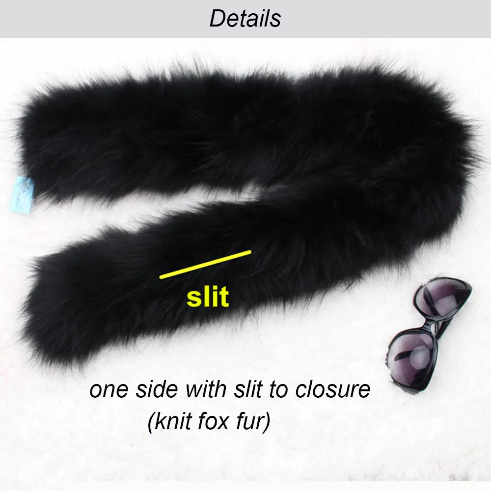 fox fur scarf details