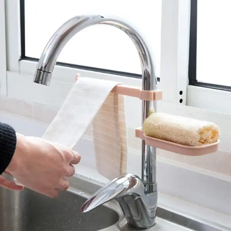 Ziduke Kitchen Faucet Storage Holder Rack Soap Dish Towel Rack