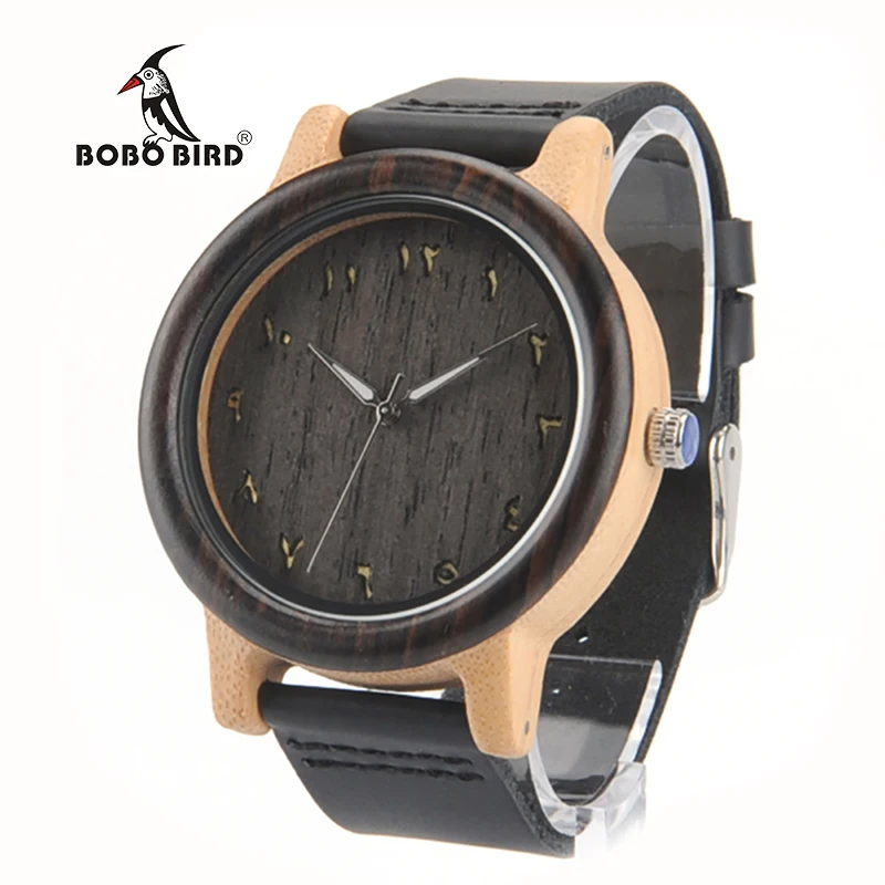 BOBO BIRD V-N16 Men's Casual Bamboo Wooden Watches with Genuine Leather Strap Quartz Watch Relogio Masculino BOBO BIRD V-N16 Men's Casual Bamboo Wooden Watches with Genuine Leather Strap Quartz Watch Relogio Masculino