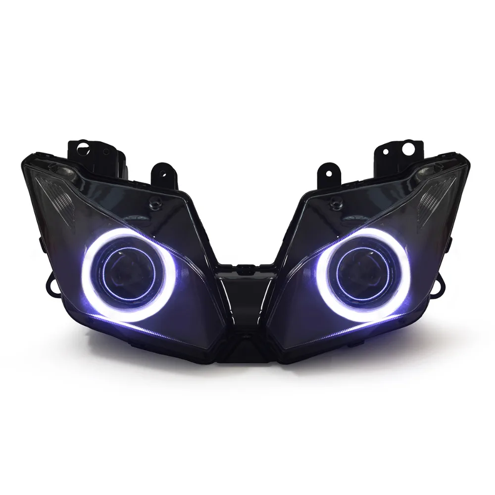 KT Headlight for Kawasaki Ninja 300 2013 2017 LED Angel Eye Motorcycle