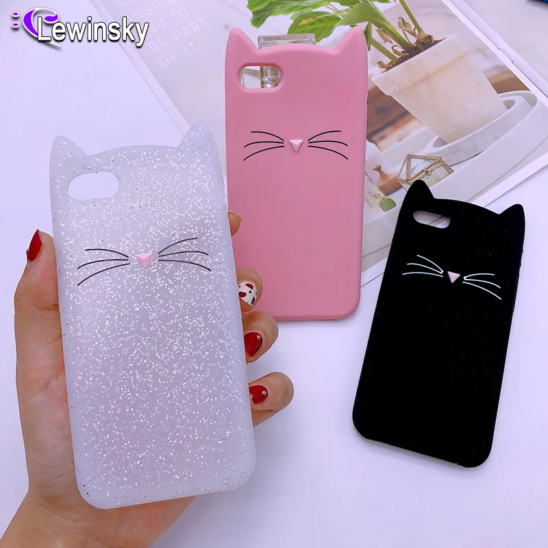 

Cute 3D Beard Cat Phone Case for iphone XS Max X XR Soft Silicon Case for iphone 7 plus 6 6S 7 8 5 5S SE Case Coque Rubber Funda