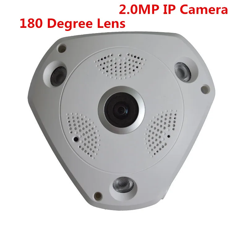 Free shipping 1080P 2.0MP Fisheye IP Camera 360 degree wide angle security Camera with Infrared