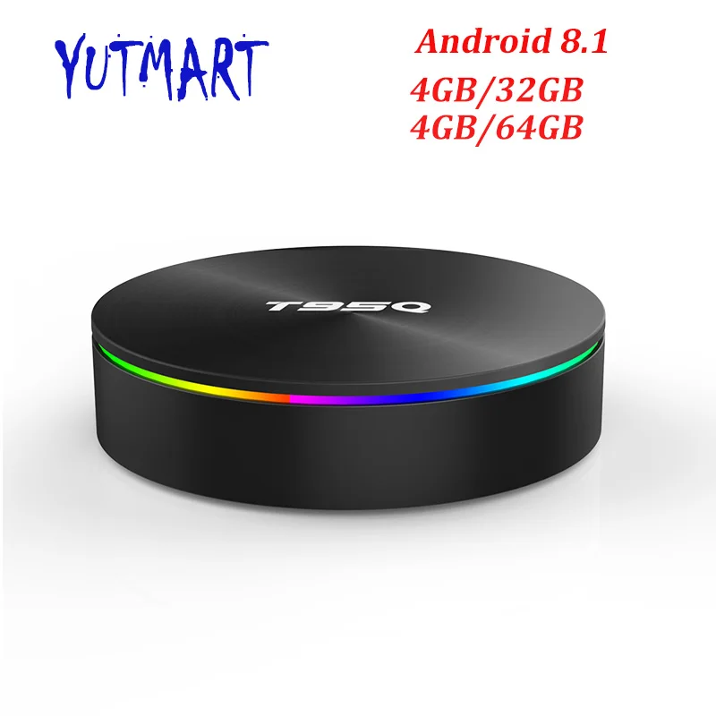 T95Q Smart TV Box Android 8.1 4GB 32GB / 64GB Amlogic S905X2 Set Top BOX 2.4G 5G Dual WIFI USB 3.0 HDR H.265 4K Media Player Box