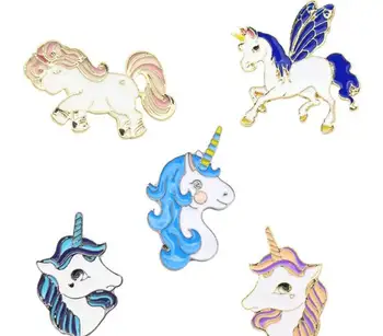 

Wholesale 50Pcs Animal Unicorn Enamel Pin Envelop Metal Brooch Pins Fashion Jewelry SM308