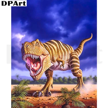 

Diamond Painting Full Square/Round Drill Angry Dinosaur 5D Daimond Painting Embroidery Cross Stitch Kit Mosaic Rhinestone Zou366