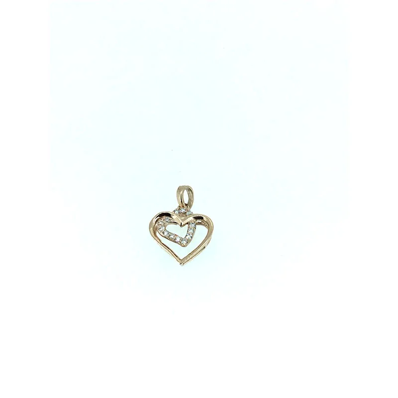 

ANI 14K Rose Gold (AU750) Wedding Pendant 0.152 ct I-J/SI Real Diamond for Women Engagement 18k Gold Heart Shape Chain Necklace