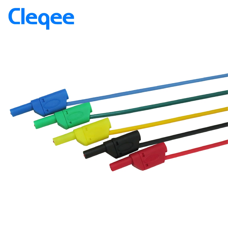 5 шт./лот Cleqee P1050 1 м 4 мм разъем типа Банан мягкий RV Тестовый Кабель для мультиметра