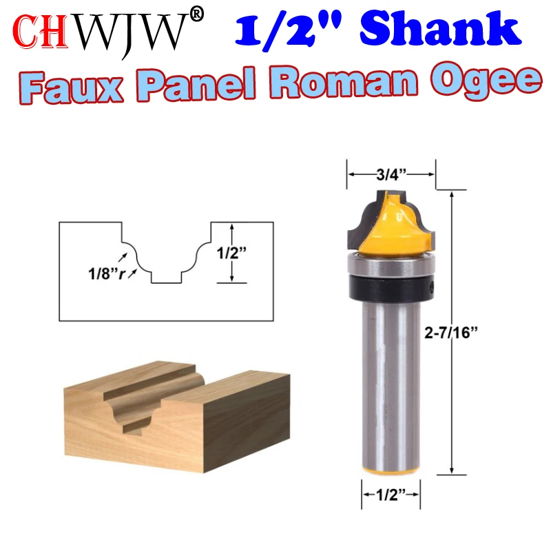 1 шт. наконечник для фрезерного станка 1/2 дюйма ChWJW 14979|woodworking cutter|router bitcarbide tip |
