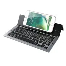 Складная Беспроводная bluetooth-клавиатура из алюминиевого сплава, подставка для смартфона matel, подставка для планшета Iphone 6, 7 plus, huawei, xiaomi, samsung