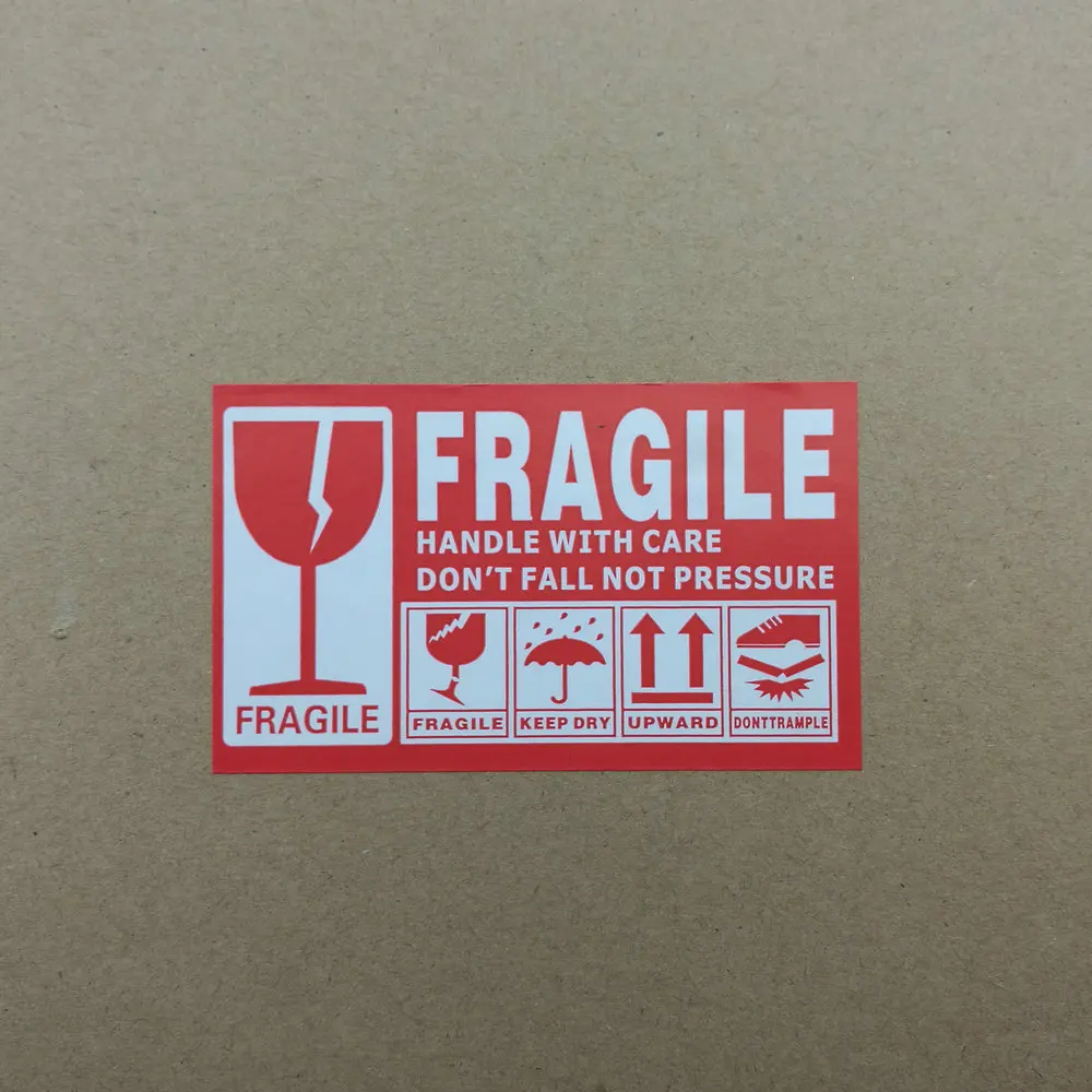 Buy Rubik 250 Fragile Label Stickers for Safe Shipping, Red Fragile Do Not  Drop This Side Up Warning Stickers Label (Size 5 x 9 cm) Online at  desertcartNorway