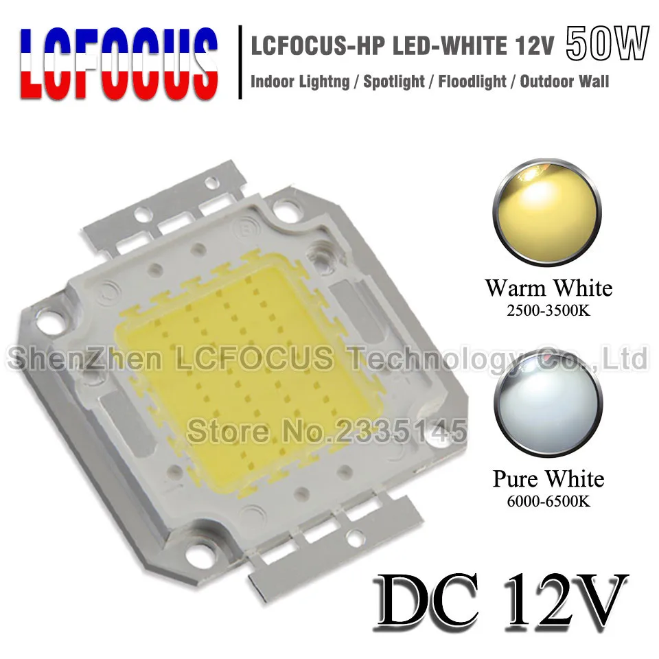 Beste DC 12 v High Power LED COB Chip 1 w 3 w 5 w 10 w 20 w 30 w 50 w 100 w SMD Diode Licht Koud Warm Wit Voor 1 3 5 10 50 100 w Watt LED