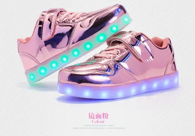 

by dhl 100pairs Led luminous Shoes For man Light Up Casual 7 Colors USB charge new simulation sole Glowing sneakers