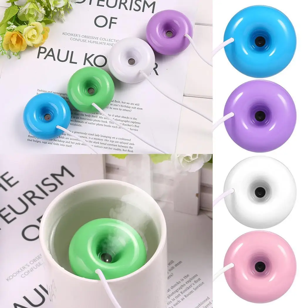 

USB Mini Aroma Humidifier Donut Shape Air Appliances Purifier Creative Gift