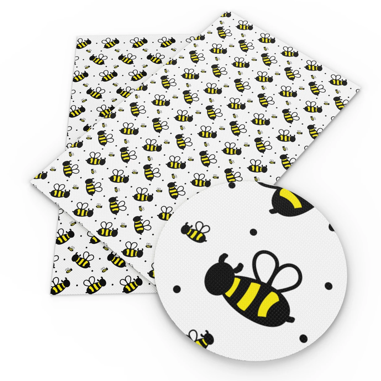 

David accessories 20*34cm Animal Bees Printed Artificial Synthetic Leather For Hair Bow DIY Projects Handbag Shoes,1Yc5742
